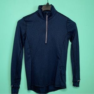 Lululemon athletica women’s stretchy half zip dark navy blue pre owned